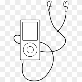 Png Transparent Mp Player Line Art Free Clip Colorable - Mp3 Player Clipart, Png Download