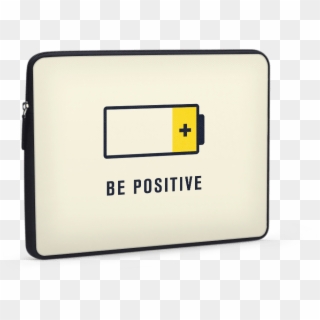 Dailyobjects Be Positive Pun Ballistic Nylon Zippered - White One, HD Png Download