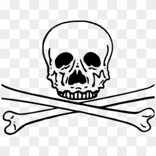 Skeleton Head Clipart Small Skull - White Skull And Crossbones Transparent Png, Png Download
