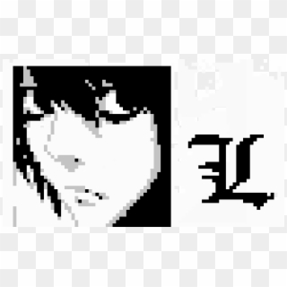 L Lawlet Deathnote - Death Note Pixel Art, HD Png Download