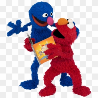 Grover And Elmo Reading Grover And Elmo Enjoy Reading - Sesame Street Reading A Book, HD Png Download