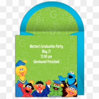 Sesame Street Graduation Online Invitation - Sesame Street Graduation, HD Png Download