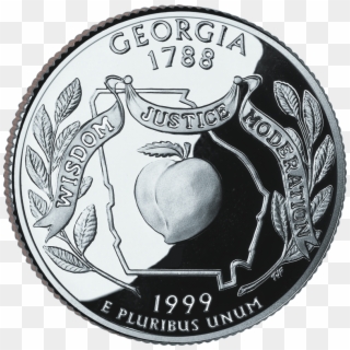 Georgia Becomes The 4th State Of The United States - 1999 Georgia Quarter, HD Png Download