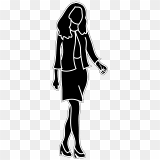 Female Silhouette - Business Woman Walking Clipart, HD Png Download