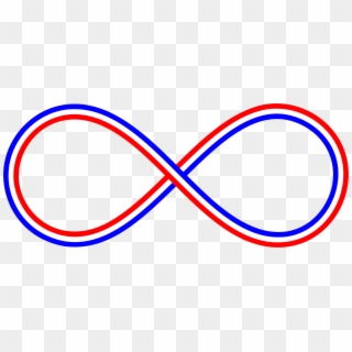 Blue White Red Infinity Symbol - Circle, HD Png Download