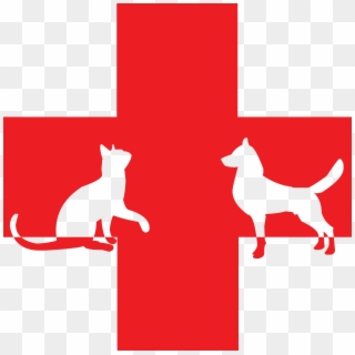 Picture Black And White Library Of Cats And Dogs At - Dog And Cat Red Cross, HD Png Download