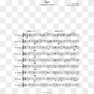Taps Sheet Music Composed By Walter White Arr - That's What Makes You Beautiful Clarinet Music, HD Png Download