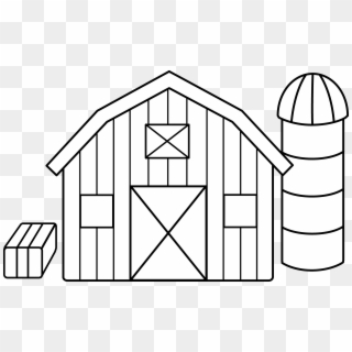 Cute Colorable Farm Scene - Farm House For Colouring, HD Png Download