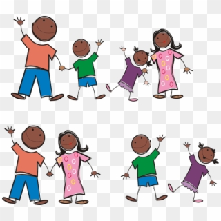 857 X 750 13 - Black Family Stick Figures, HD Png Download