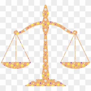 This Free Icons Png Design Of Cute Floral Justice Scales, Transparent Png