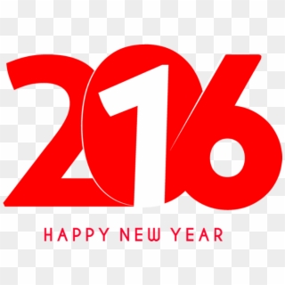 Happy New Year 2016 Text Design - Graphic Design, HD Png Download