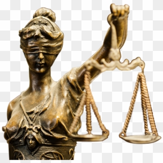 Lady Justice Holding The Scales - Brass Law Statute Png, Transparent Png