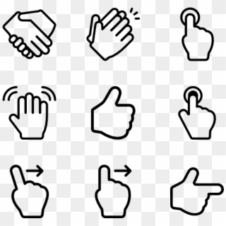 Basic Hand Gestures Lineal - Eco Icon, HD Png Download