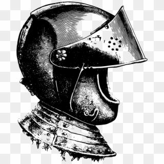 Vector Free Stock Knight Drawing At Getdrawings Com - Knight Helmet Black And White Drawing, HD Png Download