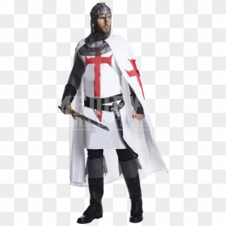 Mens White Knight Costume From Medieval Collectibles - Knight Costume, HD Png Download