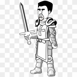 Knight Clipart Medieval History - Knights In Black And White, HD Png Download
