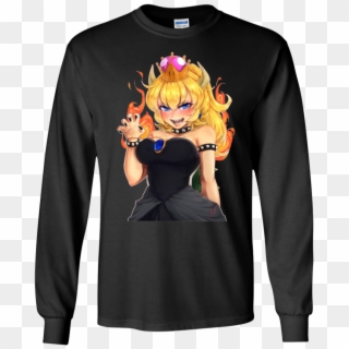 Funny Bowsette Meme Ls Shirt - Grinch Christmas T Shirts Family, HD Png Download