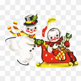 Snowman Clipart Banner Black And White Library - Snowman, HD Png Download