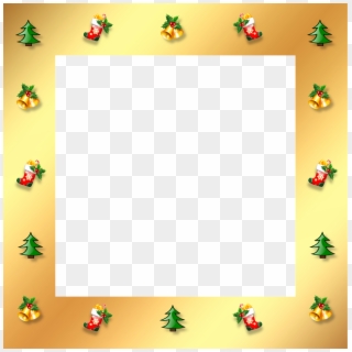 Christmas, Gold, Frame, Border, 3d, Ornaments, Stocking - Christmas Day, HD Png Download