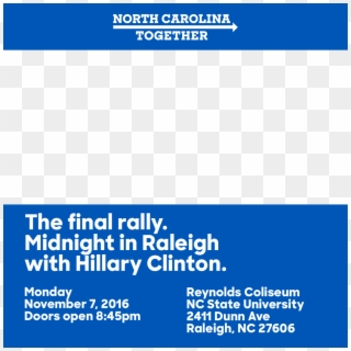 Midnight In Raleigh With Hillary Clinton - Sustainable Cities, HD Png Download