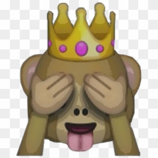 Report Abuse - Monkey With Crown Emoji, HD Png Download