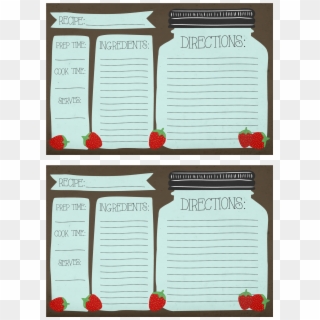 Free Collection Of 40 Printable Gift Tags For Recipes - Mason Jar Recipe Card Free Printable, HD Png Download