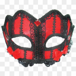 Elysabeth's Red Masquerade Mask - Face Mask, HD Png Download