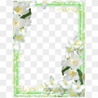 Transparent Green Flowers Frame Borders For Paper, - Pura Ulun Danu Bratan, HD Png Download