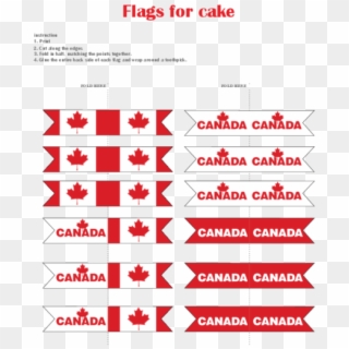 Fun Cake Toppers Are Easy To Make With This Free Sheet - Canada Day Decorations Printable, HD Png Download
