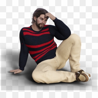 Man, Leisure, Sitting, Thoughtful, Clothing, Style - Fatigue, HD Png Download