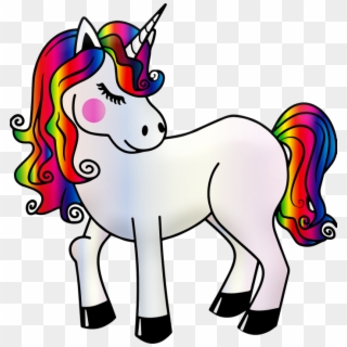 Unicorn, Rainbow, Colorful, Magic, Horn, Sweet, Fantasy - Enhjørning Tegninger Til Farvelægning, HD Png Download