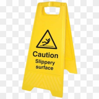 Caution Slippery Surface Board - Sign, HD Png Download
