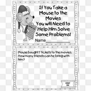 Scarce If You Take A Mouse To School Coloring Page - If You Take A Mouse To The Movies Printable Activities, HD Png Download