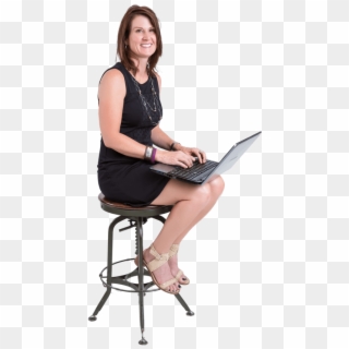 Girl Sitting Png - Woman Sitting On Stool Png, Transparent Png