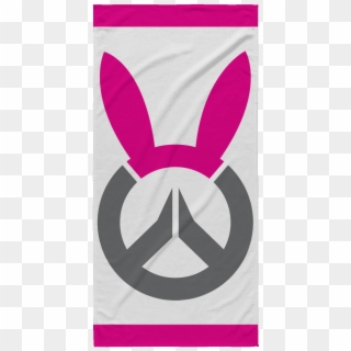Va Bunny Logo Beach Towel - Overwatch Logo Black And White, HD Png Download