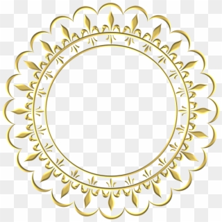 Wedding, Gold, Frame, Round, Border, Decoration - Circle Gold Frame Png, Transparent Png