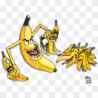 Evil Clipart Layman - Banana Eating A Banana Drawing, HD Png Download