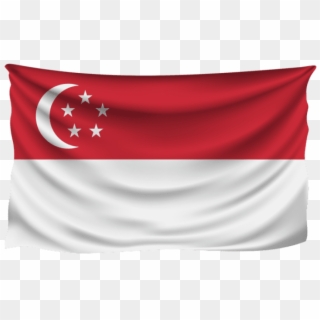 Download Singapore Wrinkled Flag Clipart Png Photo - Singapore Flag Image Png, Transparent Png