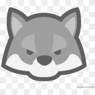 Clip Art Royalty Free Stock Clipartblack Com Animal - Cute Cartoon Wolf Face, HD Png Download