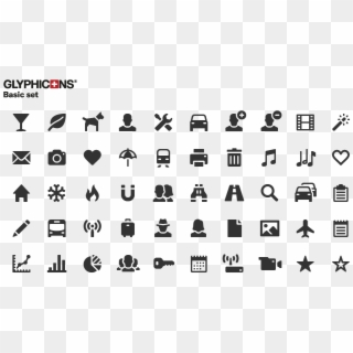 Basic - Glyphicon Icons, HD Png Download