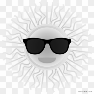 Glass Clipart Sunglasses - Sun With Sunglasses Clipart, HD Png Download