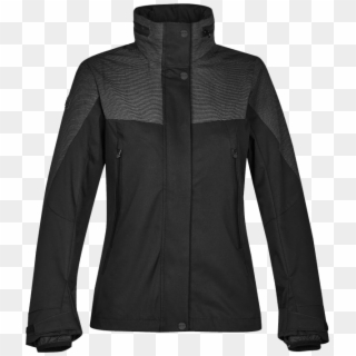 Black Winter Jacket For Women Transparent Background - Leather Jacket, HD Png Download