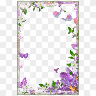 Page Border Designs Flowers - Flower Page Border Design, HD Png Download