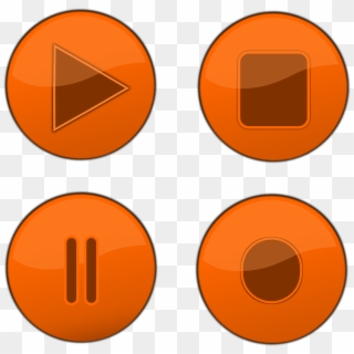 Audio Clipart Audio Recording - Button Play Pause Stop, HD Png Download