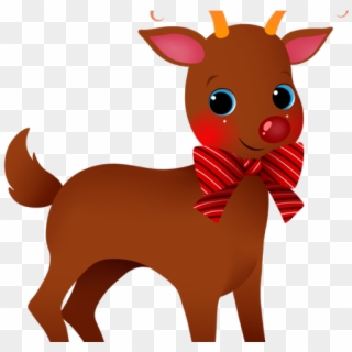 Horns Clipart Reindeer Antler - Cute Christmas Reindeer, HD Png Download