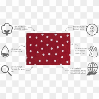 Lorena Canals Polka Dots Rug Red 4 X 5 3 Diagram - Icon, HD Png Download