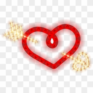 Free Png Download Heart With Arrow Glowing Heart Png - Valentine Day Arrow Png, Transparent Png