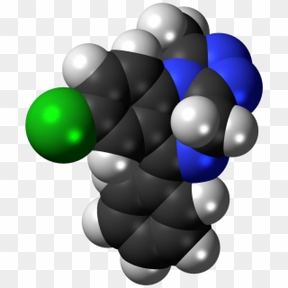 Alprazolam Molecule Spacefill - Illustration, HD Png Download