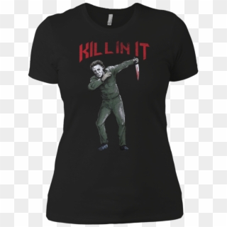 Michael Myers Dabbing Killing It Halloween Shirt Boyfriend - Shirt, HD Png Download
