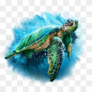 Sea Turtle Png - Watercolor Abstract Sea Turtle, Transparent Png